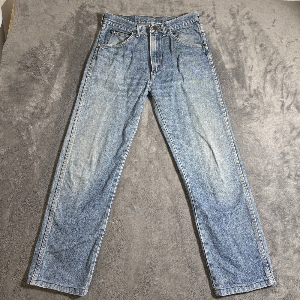 Vintage 90's Wrangler Blue Jeans 96501DK Mens Size 30 x 34 Made in USA